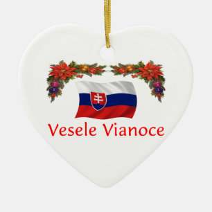 Slovak Christmas Ceramic Ornament