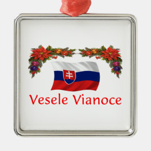 Slovak Christmas Metal Ornament