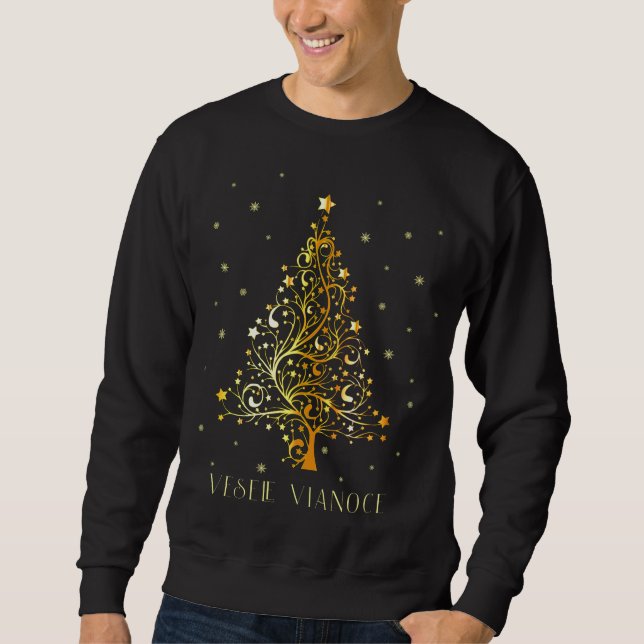Slovak Christmas Tree Slovakia Decoration Ornament Sweatshirt (Front)