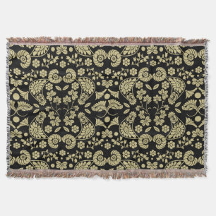 Slovak Country Folk Art Throw Blanket
