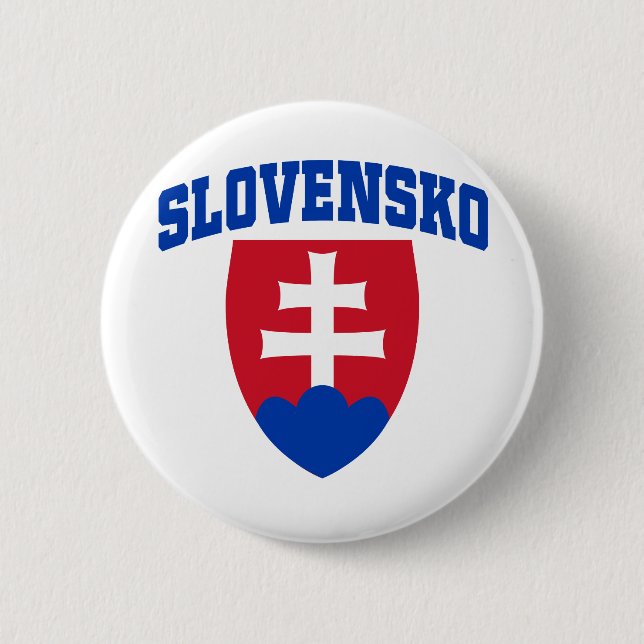 Slovak Emblem 6 Cm Round Badge (Front)