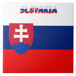 Slovak flag ceramic tile