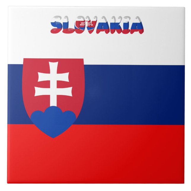 Slovak flag ceramic tile (Front)