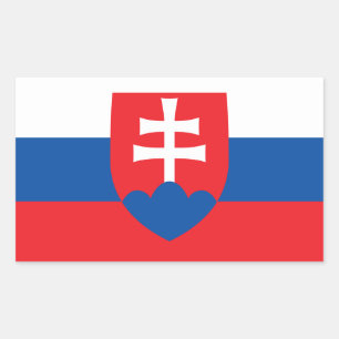 Slovak Flag & Coat of Arms, Flag of Slovakia Rectangular Sticker