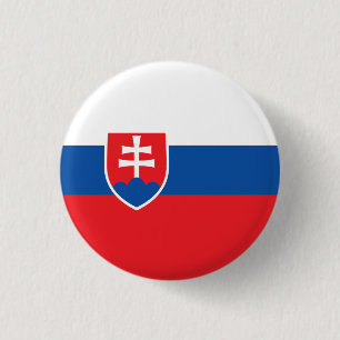 Slovak Flag, Flag of Slovakia 3 Cm Round Badge