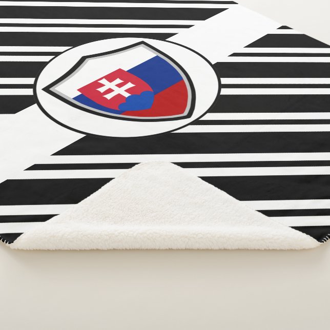 Slovak flag sherpa blanket (3/4)