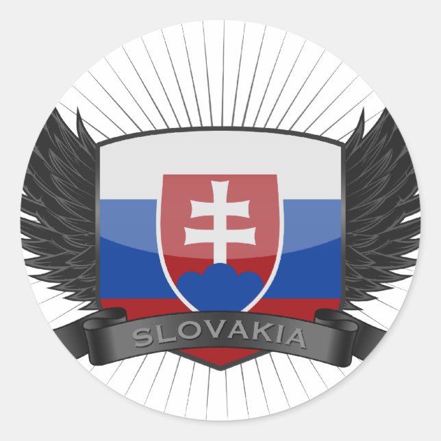 SLOVAKIA CLASSIC ROUND STICKER (Front)