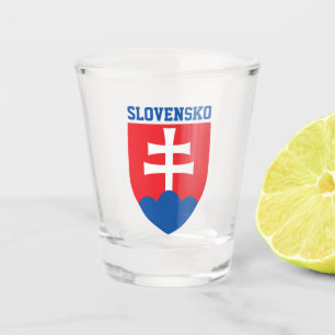 Slovakia coat of arms shot glass