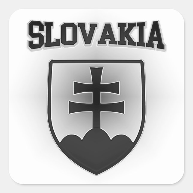 Slovakia Coat of Arms Square Sticker (Front)