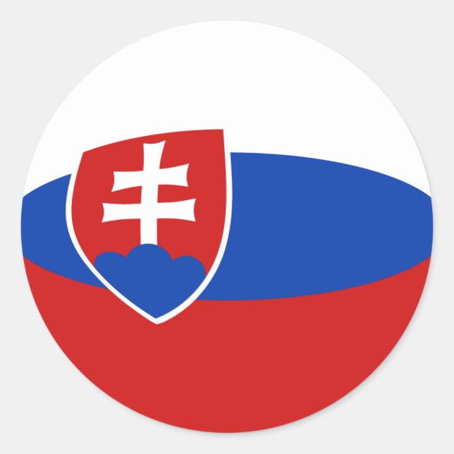 Slovakia Fisheye Flag Sticker (Front)