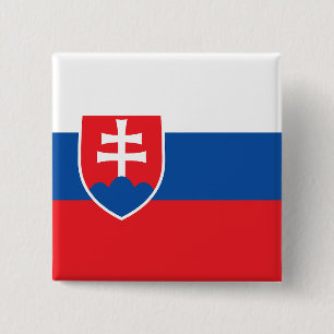 Slovakia Flag 15 Cm Square Badge