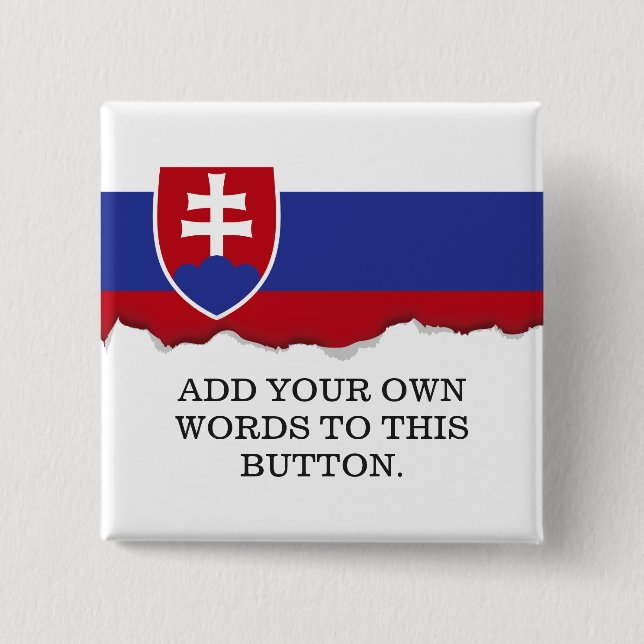 Slovakia Flag 15 Cm Square Badge (Front)