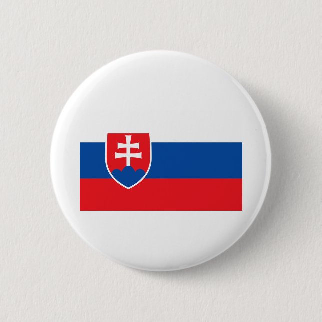 Slovakia Flag 6 Cm Round Badge (Front)