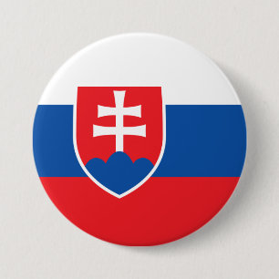 Slovakia Flag 7.5 Cm Round Badge