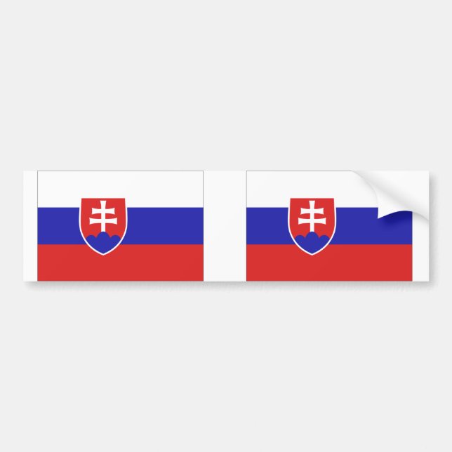 Slovakia flag bumper sticker (Front)