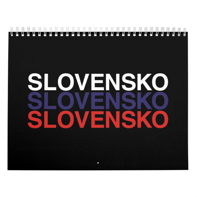 SLOVAKIA Flag Calendar (Cover)