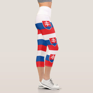 Slovakia Flag Capri Leggings