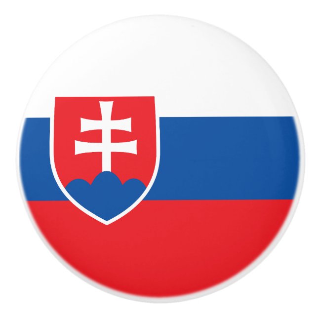 Slovakia Flag Ceramic Knob (Front)