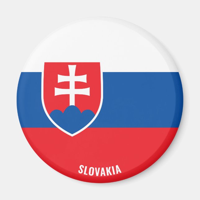 Slovakia Flag Charming Patriotic Magnet (Front)