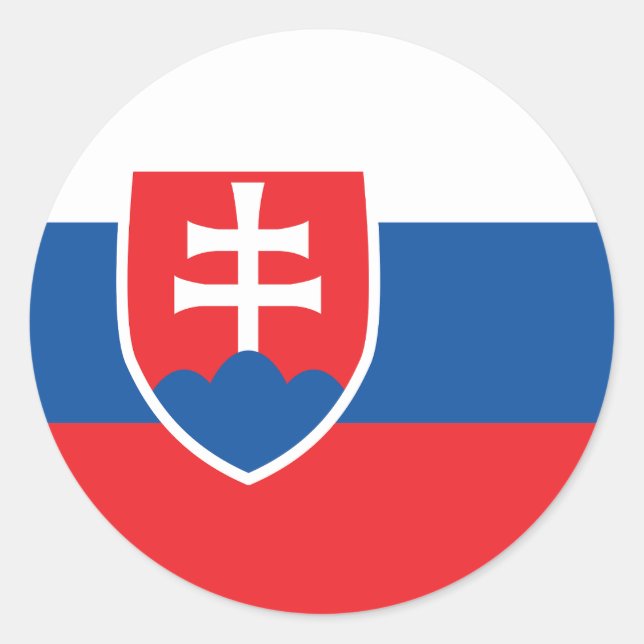Slovakia Flag Classic Round Sticker (Front)