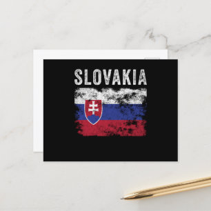 Slovakia Flag Distressed - Slovak Flag Postcard