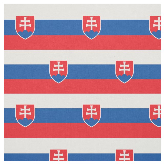 Slovakia Flag Fabric (Swatch)