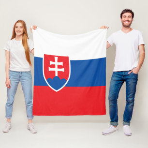 Slovakia flag fleece blanket