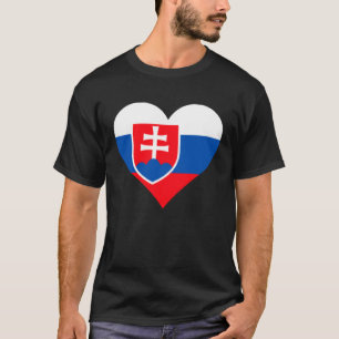 Slovakia Flag Heart Slovakia Gifts Love Slovakia T-Shirt