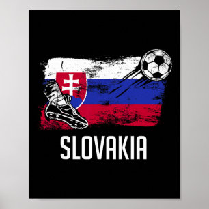 Slovakia Flag Jersey Slovak Soccer Team Slovak Poster
