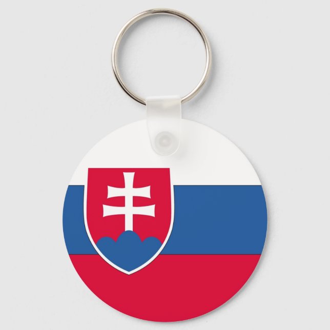 Slovakia Flag Key Ring (Front)