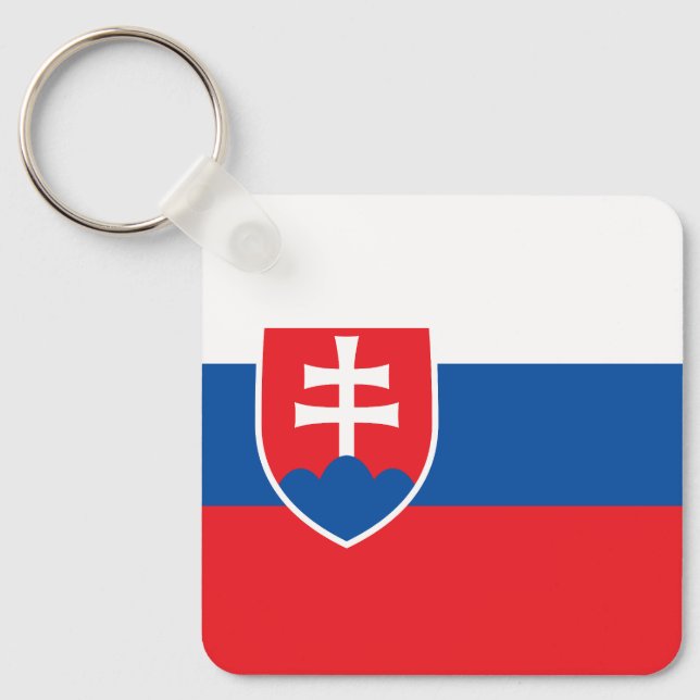 Slovakia Flag Key Ring (Front)