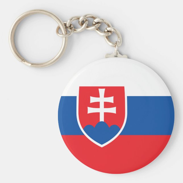 Slovakia Flag Key Ring (Front)
