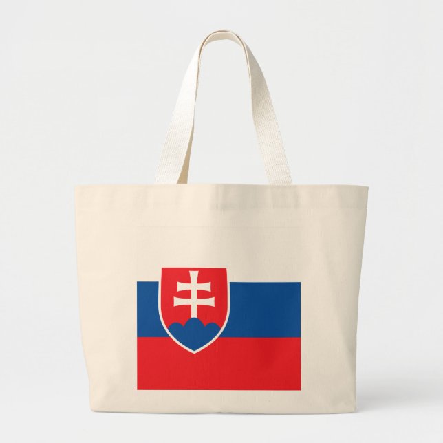 Slovakia Flag Large Tote Bag (Front)