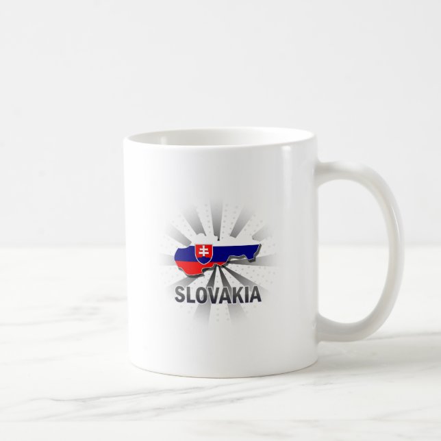 Slovakia Flag Map 2.0 Coffee Mug (Right)