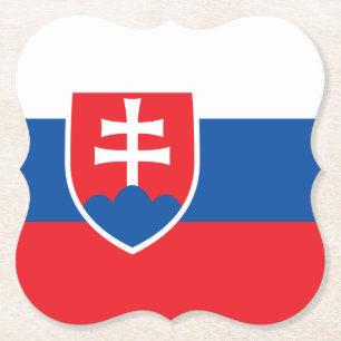 Slovakia Flag Paper Coaster