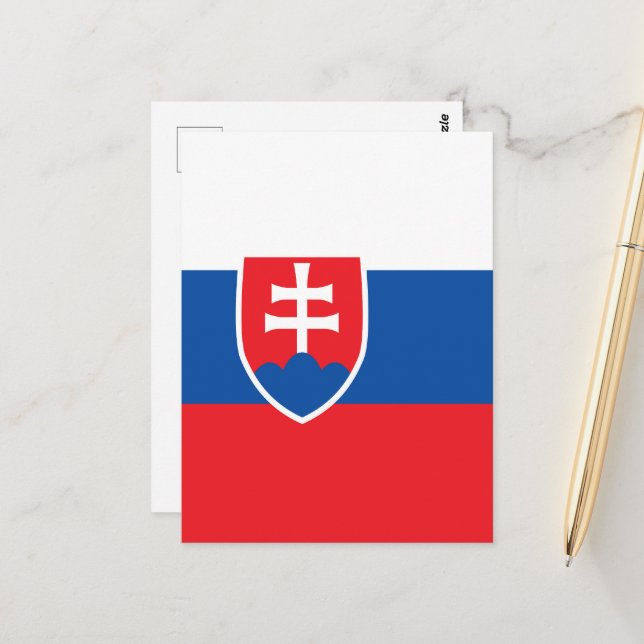 Slovakia flag postcard (Front/Back In Situ)