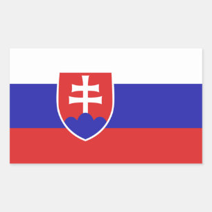 Slovakia Flag Rectangular Sticker