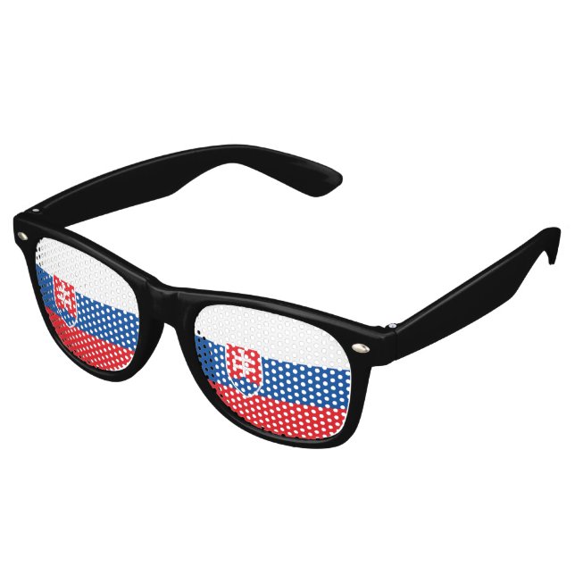 Slovakia flag retro sunglasses (Angled)