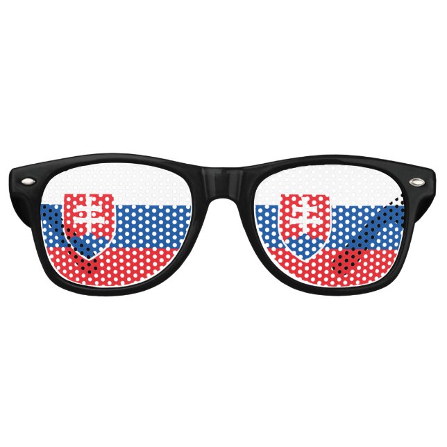 Slovakia Flag Retro Sunglasses (Front)