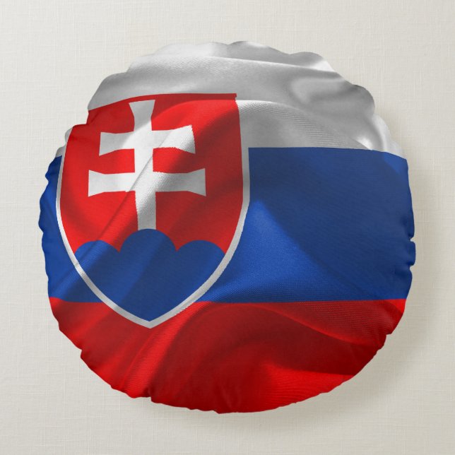 Slovakia flag round cushion (Front)