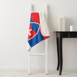 Slovakia flag sherpa blanket