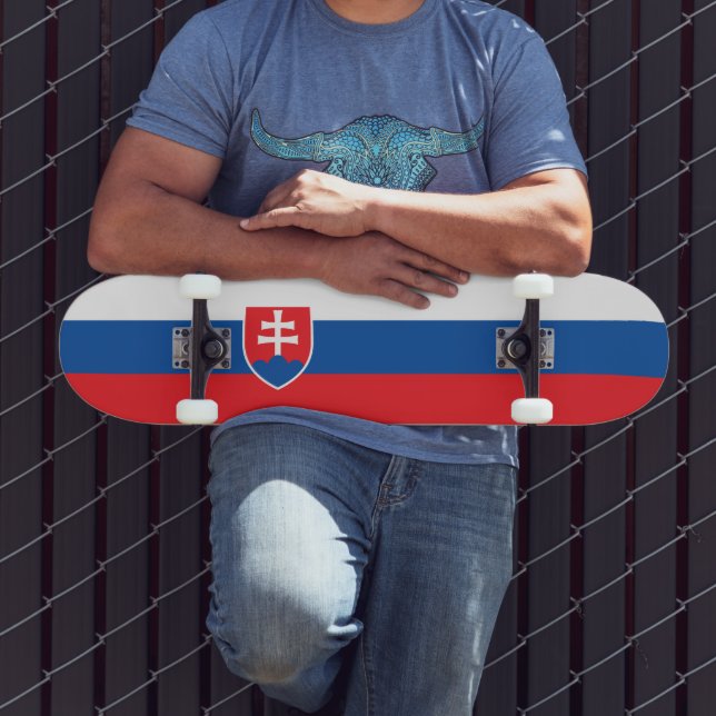 Slovakia Flag Skateboard (Outdoor 3)