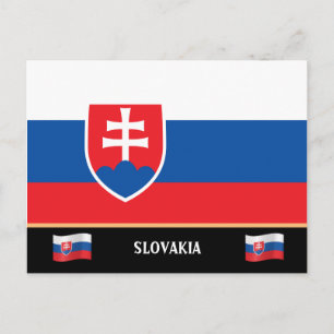 Slovakia Flag & Slovak country travel / Slovakia Postcard