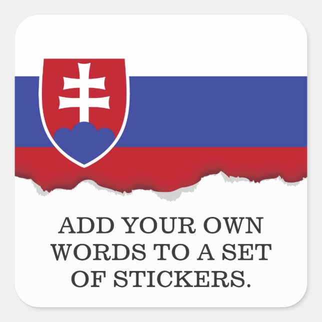 Slovakia Flag Square Sticker (Front)