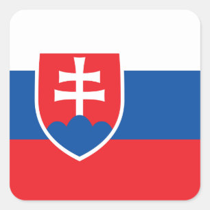Slovakia Flag Square Sticker