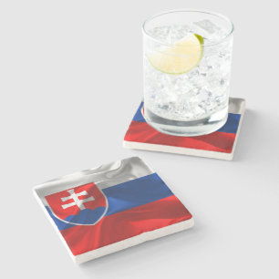 Slovakia flag stone coaster