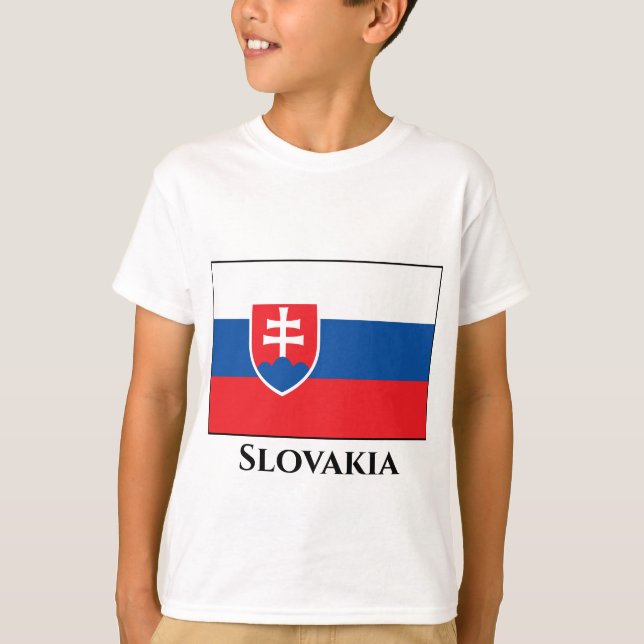 Slovakia Flag T-Shirt (Front)