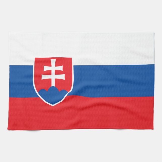 Slovakia Flag Tea Towel (Horizontal)