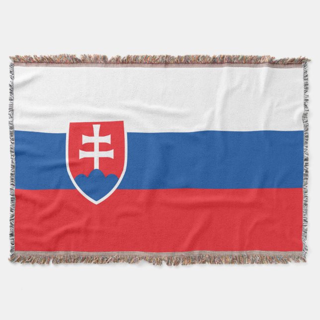 Slovakia flag throw blanket (Front)
