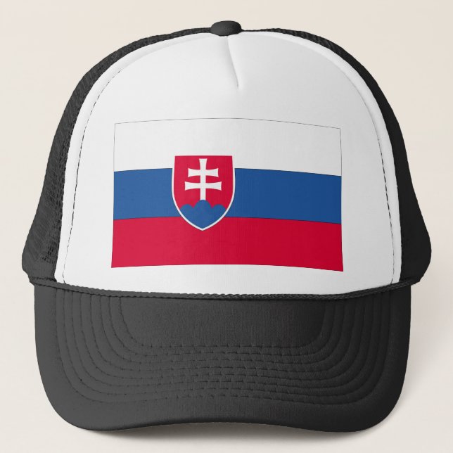 Slovakia Flag Trucker Hat (Front)